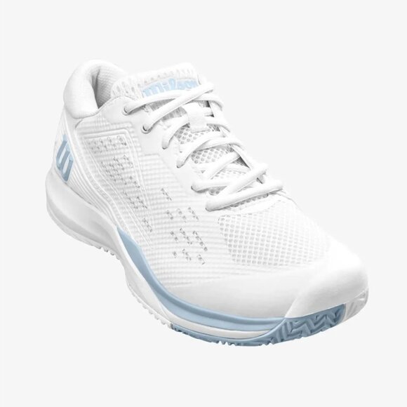Wilson Rush Pro Ace Women’s Tennis Shoe in White & Baby Blue, Size 9 - Picture 3 of 8